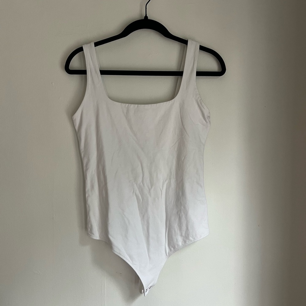 Abercrombie & Fitch White Tank Bodysuit Large
